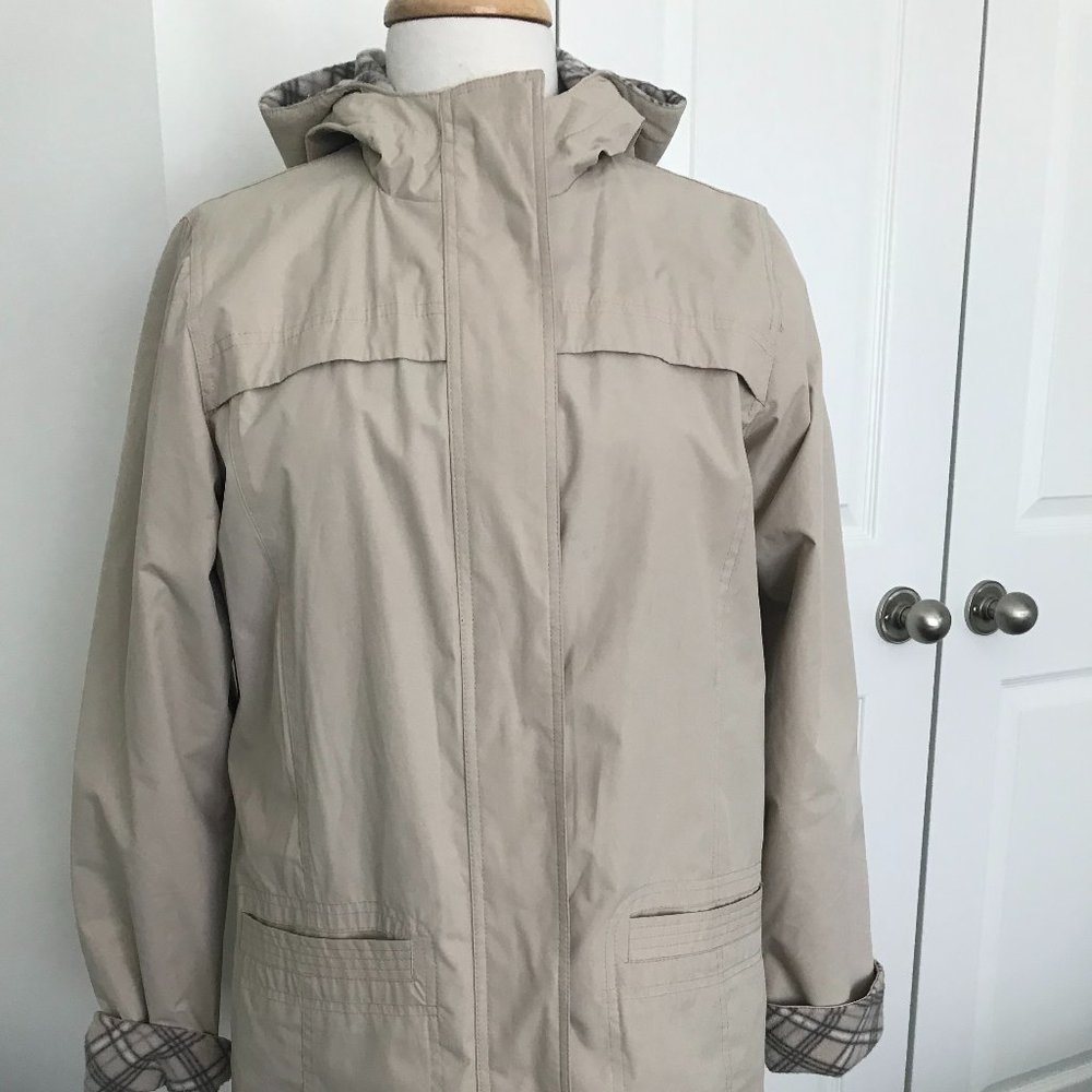 IZOD Khaki Tan Fleece Lined Winter Jacket Size S